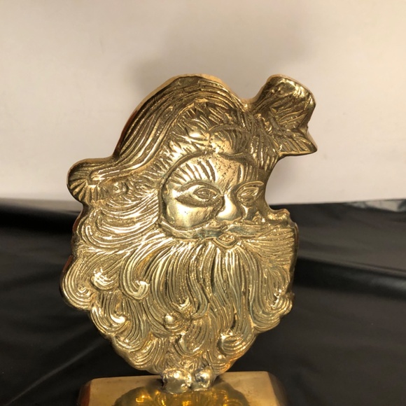 solid brass Santa Christmas stocking holder - Picture 7 of 7